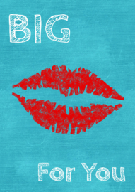 Ansichtkaart big KISS