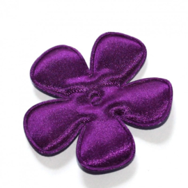 35mm satijn bloem donker paars