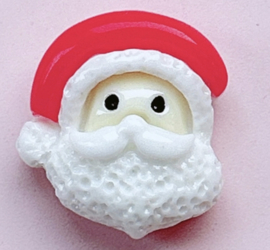flatback mini hoofd kerstman