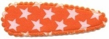1 kniphoesjes ster oranje (55mm)
