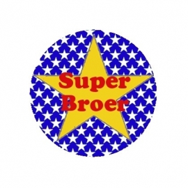 (FB229) geel ster SUPER BROER