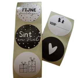 Sticker mix SINT / KERST (5 stuks)