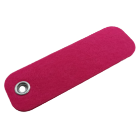 Sleutelhanger vilt rechthoek Fuchsia (11)