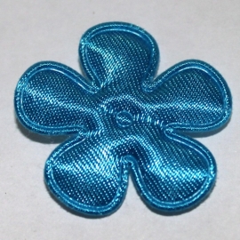 35mm fel blauw bloem satijn