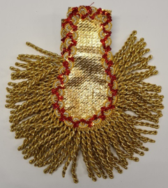 Epaulletten goud met glitterrand