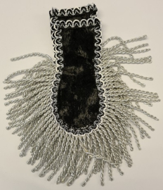 Epaulletten zwarte velours met zilver