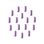 Nailheads rechthoekjes Purple