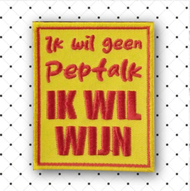 Ik wil geen peptalk...