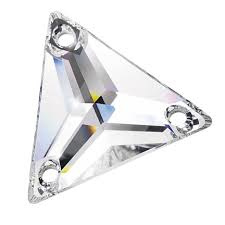 Sew on glas Crystal driehoek middel