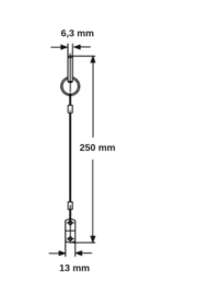 Gaffelpen | + Kabel | RVS