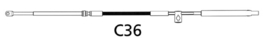 Bedieningskabel | C36 | 17 foot | Ultraflex