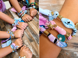 1264: feestje van Tuana met een High Tea en armbandjes maken!!