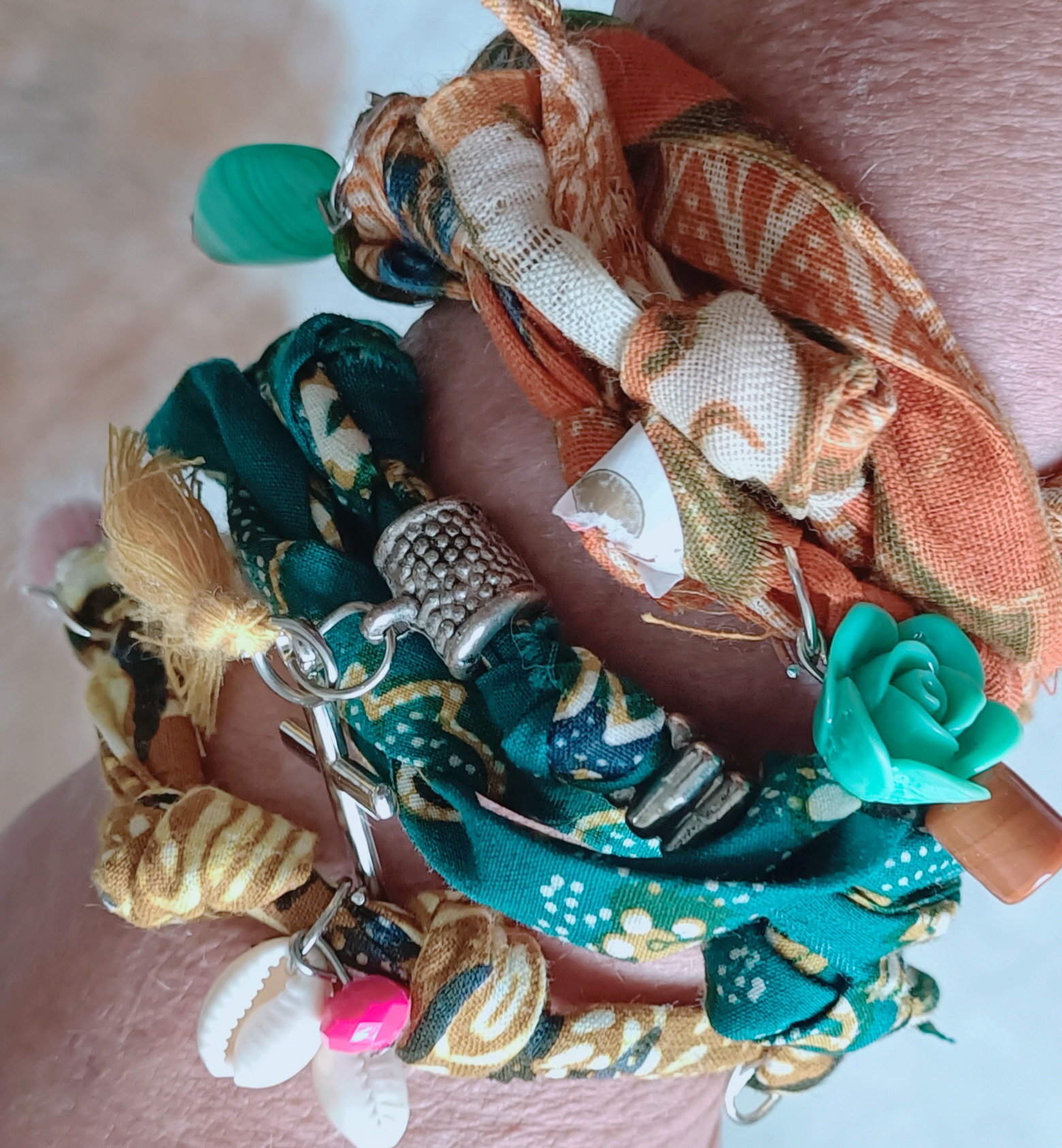 Armband/ketting maken met stof