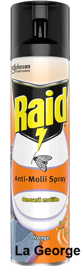 Raid spray anti-molii cu aromă de portocală 400ml