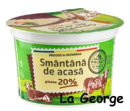 De La Ferma Smântână de acasa  20%, 200 gr **