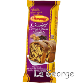 Boromir cozonac met walnootcrème met rozijnen 450 g