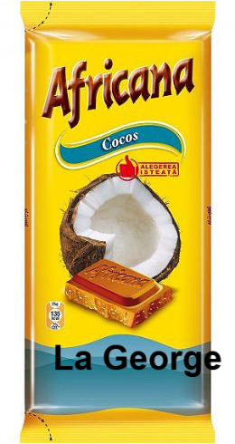 Africana chocoladereep met cocos vulling 80g