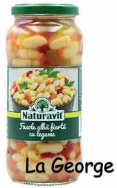Naturavit gekookte witte bonen met groente  580ml