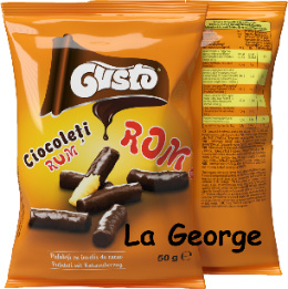 Gusto Ciocoleti Pufuleti cu invelis de cacao si aroma de Rom 50 g