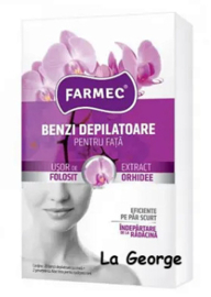 Farmec Ontharingsstrips met orchidee-extract voor het gezicht, 20 stuks
