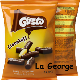 Gusto Ciocoleti Pufuleti cu invelis de cacao 50 g