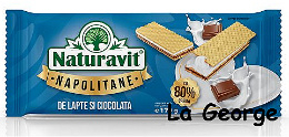 Naturavit Napolitane met melkcreme en chocolade 170g.