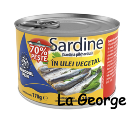 Navodul plin Sardine in ulei vegetal  170 gr