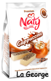 Naty Exclusive Napolitane met room en cappuccinoglazuur 140 g