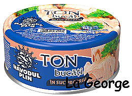 Navodul plin Ton bucat in suc propiu  160g