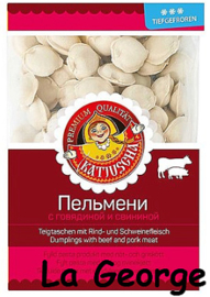 Katjuscha Pelmeni varkens en rundvlees  900g