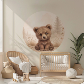 Muurcirkel Beertje | Woodland Muurcirkel voor de baby- of kinderkamer