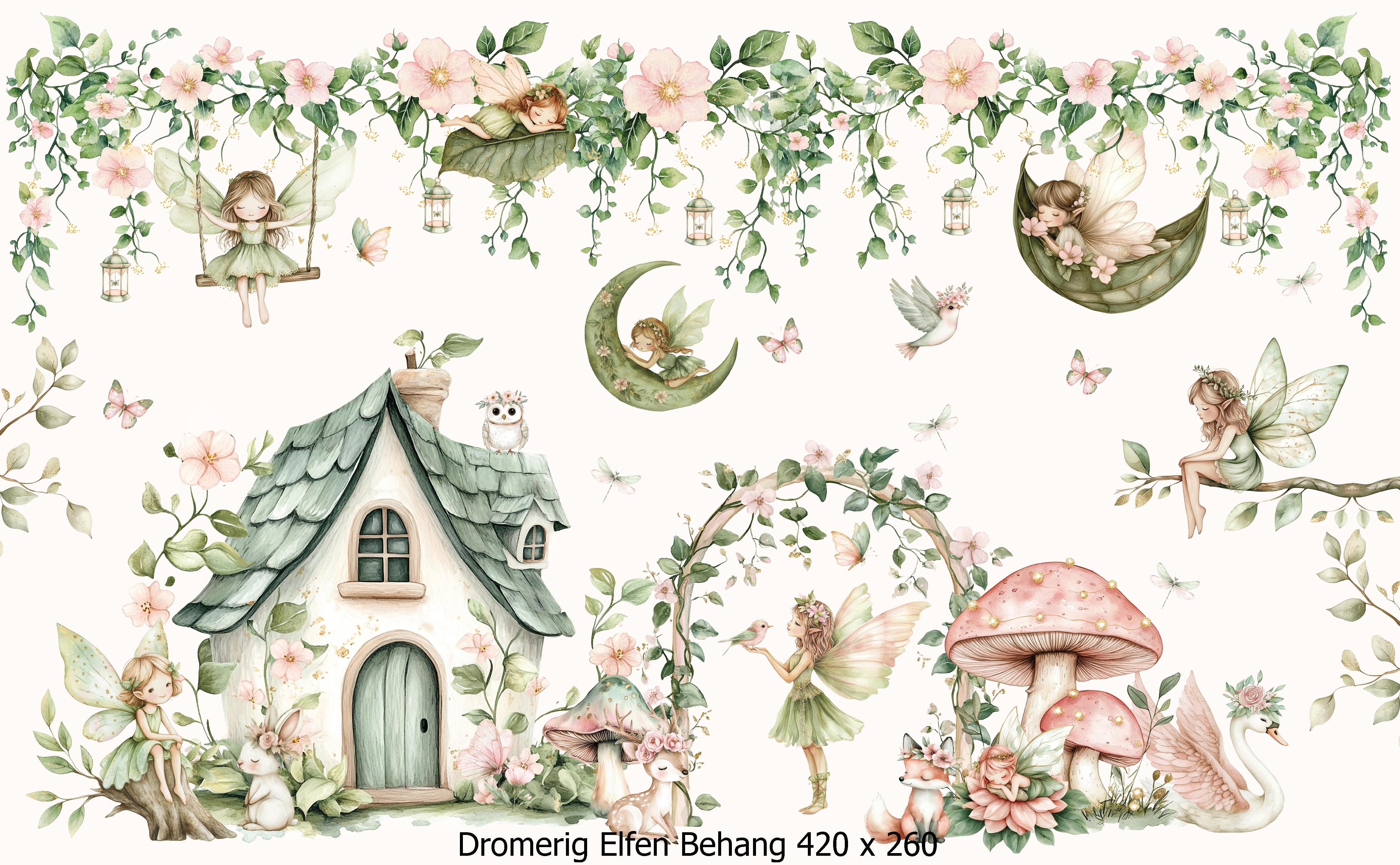 Dromerig Elfen Behang