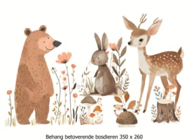 Bosdieren Behang Kinderkamer