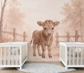 Little Meadow – Behang met Lief Kalfje