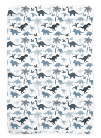Ledikantdeken Dino Blauw