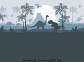 Dino behang kinderkamer – dinosaurussen blauw