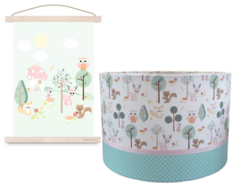 Kinderlamp little forest friends pastel