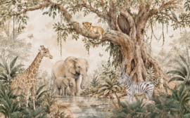Savanne Droom – Jungle Behang met Dieren