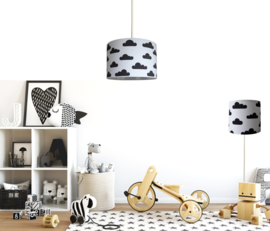 kinderlamp wolk zwart wit