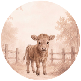 Little Meadow – Muurcirkel met lief kalfje