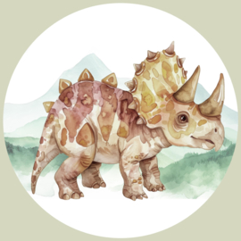 Dino Watercolor Muurcirkel  Set van 5