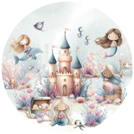 Muurcirkel Zeemeermin Pastel