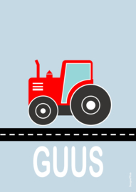 Poster tractor met naam