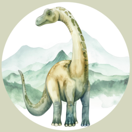 Dino Watercolor Muurcirkel  Set van 5