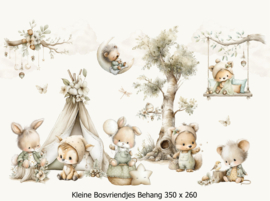 Kleine Bosvriendjes – Behang voor baby- en kinderkamer