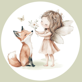 Elfjes Naturel Muurcirkel  Set van 5