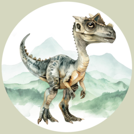 Dino Watercolor Muurcirkel  Set van 5