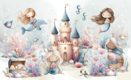 Zeemeerminnen Behang Wandvullend