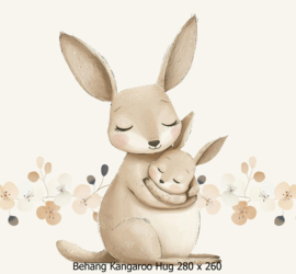 Kangaroo Hug Behang – In Neutrale Tinten