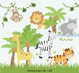 Behang wandvullend kinderkamer jungle